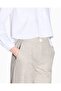 Women's Regular Fit Normal Waist Straight Leg Woolen Beige Trousers - 4