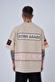 Men's Inspired by Printed Oversize T-Shirt Light Beige - 3