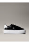 Women's Platform Sole Ck Logo Leather Black Sneaker