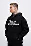 Men's Fast Furious Printed Hooded Oversize Sweatshirt Black