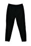 Men's Regular Fit Cotton Black Sweatpants with Elastic Waist and Cuffs - 2