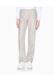 Women's Regular Fit Normal Waist Straight Leg Woolen Beige Trousers