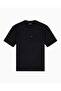 Men's Big Eagle Embroidered Round Collar Cotton Short Sleeve Black T-Shirt - 5
