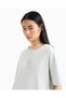Women's Regular Fit Rhinestone Embellished 100% Cotton Crop White T-Shirt - 4