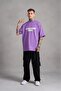 Men's Mch Mahhong Printed Oversize T-Shirt Purple - 3