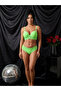 Freya Neon Lace Detailed Non-Padded Women's Bra and Thin Elastic Comfortable Panties Set - Neon Green