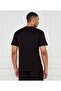 Men's Regular Fit Logo Printed Short Sleeve Black-Gold T-Shirt - 3
