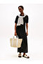 Women's Large Internal Volume Detachable Long Strap Th Monogram Logo Beige Shoulder Bag - 2