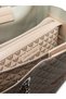Women's Emporio Armani Lettering and Logo Patterned Wide Short and Long Strap Beige Shoulder Bag Y3D158 Yws0E-F107 - 5