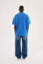 Mchnst Knit Badget تي شيرت مفصل Saks أزرق - 5