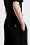 Men's Regular Fit Cotton Black Trousers with Elastic Waist and Cuffs - 4