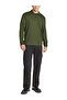 Men's Regular Fit 100% Cotton Long Sleeve Khaki Polo Collar T-Shirt - 3