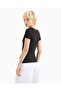 Women's Slim Fit Round Neck Short Sleeve Black T-Shirt - 2