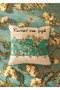 Van Gogh Almond Blossom Cotton Printed Decorative Pillowcase Turquoise (43X43 cm) - 2