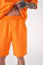 Men's Premium Pocketed Basic Relaxed Cotton Shorts Electric-Orange - 4