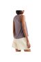 Women's Regular Cut Halter Neck Woven Fabric Anthracite T-Shirt - 2