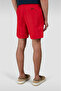 Men's Regular Fit Pocket Shark Logo Red Swim Shorts - 3