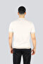 Men's Regular Fit Horizontal Striped 100% Cotton Short Sleeve White Polo Collar T-Shirt - 2
