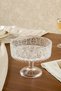 Handmade Transparent Glass Round Standing Presentation Bowl Presentation Bowl 19x20.50 Cm