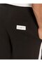 Men's Plain Model Slim Fit Black Sweatpants with Pockets and Elastic Waist - 4