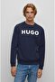 Men's Brand Logo Cotton Regular Fit Casual Navy Blue Sweatshirt