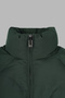 Men's Regular Fit Stand Collar Patterned Long Sleeve Green Coat - 3