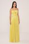 Women's Woven Polyester Blend Evening Stylish Yellow Evening Dress & Graduation Dress - 4