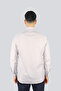 Men's Regular Fit Striped Cotton Long Sleeve White Shirt - 2
