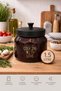 Amber Color Glass Jar Pulses Tea Spices Arrangement Jar Vacuum Metal Lid 1500 ml - 2