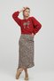 Women's High Waist Comfortable Cut Casual Leopard Skirt - 3