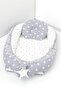 Babynest, Baby Sleeping Bed, Bed - 0-2 Years - Cotton Fabric - Light Gray Star - 2