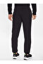 Men's Cotton Regular Fit Black Trousers with Elastic Cuffs - 3