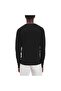 Men's 100% Wool Brand Logo Long Sleeve Crew Neck Black Sweatshirt - 2