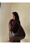 Women's Hazeran Model Large Size Shoulder Bag with Knitted Detail - 3