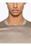 Men's Cotton Jersey Fabric Brand Logo Beige T-Shirt - 4