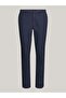 Men's Woven Fabric Regular Waist Straight Model Navy Blue Trousers - 5