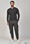 Men's Gray Wool Long Sleeve V-Neck Knitwear - 2