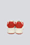 Men's 100% Leather Brand Logo Red Sneaker - 6