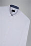 Men's Brand Logo Buttoned Shirt Collar Long Sleeve White Shirt - 5