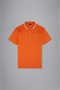 Men's Cotton Polo Collar Button Closure Short Sleeve Orange Polo Collar T-Shirt - 5
