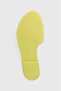 Women's Solid Color Logo Yellow Slippers - 5