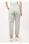 Women's High Waist Woven Fabric Comfortable Casual Gray Trousers - 2