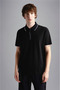 Men's Cotton Polo Collar Short Sleeve Casual Black Polo Collar T-Shirt