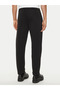 Men's Regular Waist Pipe Leg Casual Black Sweatpants - 3
