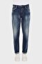 Men's Cotton Blend Plain Design Blue Jeans with Pockets and Stardart Waistband