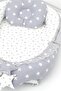 Babynest, Baby Sleeping Bed, Bed - 0-2 Years - Cotton Fabric - Light Gray Star - 4