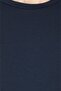 Men's Brand Logo Basic Crew Neck Short Sleeve Navy Blue T-Shirt - 3
