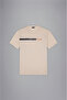 Men's Brand Logo Cotton Regular Fit Casual Beige T-Shirt - 4