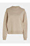 Women's Logo Round Neck Long Sleeve Casual Brown Sweatshirt - 4