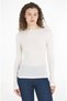 Women's Brand Logo Long Sleeve Slim Fit White T-Shirt